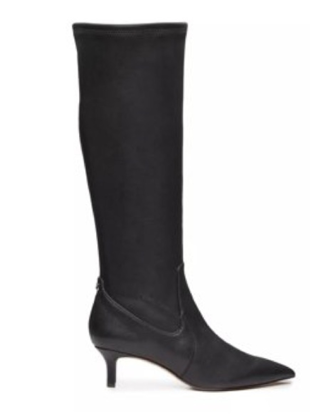 NEW FRANCO SARTO KERRY TALL KITTEN HEEL BLACK BOOTS 6 - Picture 4 of 13